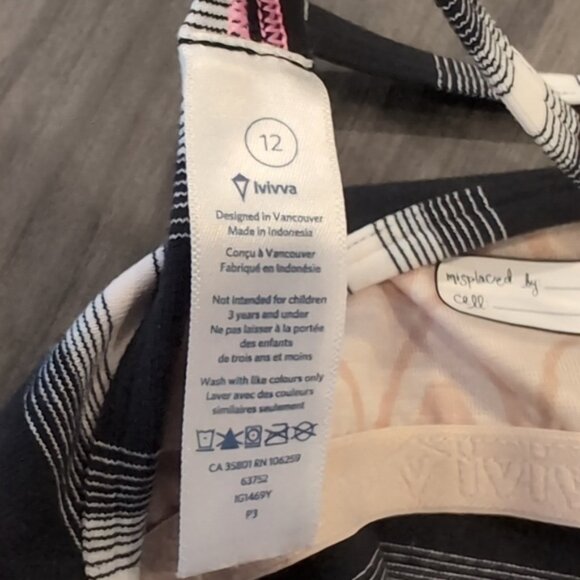3/$20 IVIVVA By Lululemon Striped Racerback Tank Top Athletic Yoga Gymnastics - Picture 10 of 12